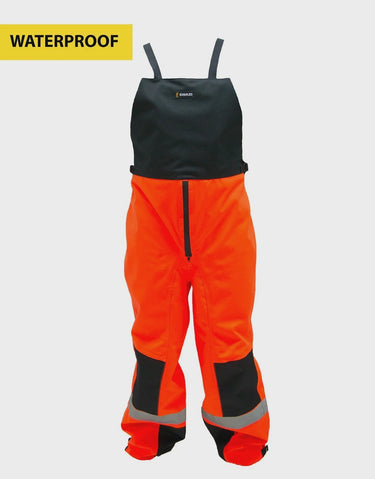 Swazi Hi - Vis Bib Overpants Blaze Orange/Black - Kiwi Workgear