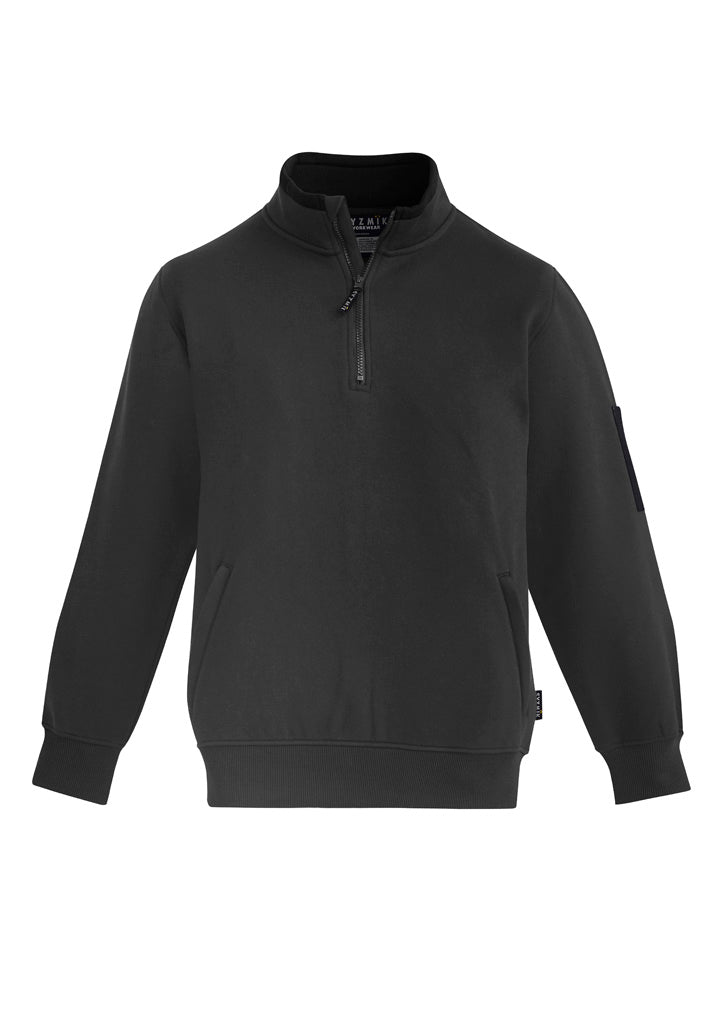 Syzmik Mens 1/4 Zip Brushed Fleece - Kiwi Workgear