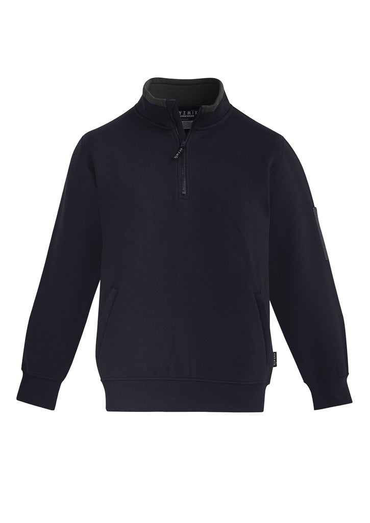 Syzmik Mens 1/4 Zip Brushed Fleece - Kiwi Workgear