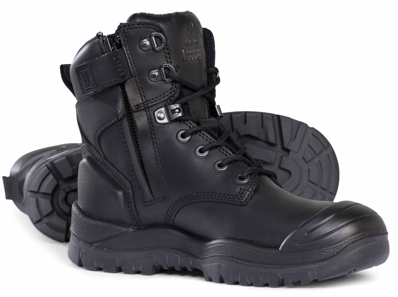 Mongrel High Zip Sider Boot, Scuff Cap, Black