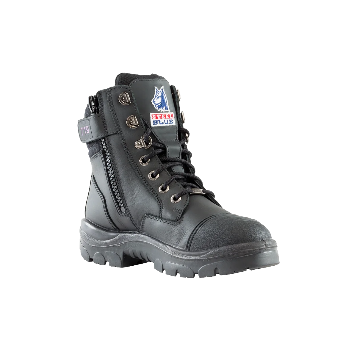 Steel Blue Southern Cross Zip Ladies: TPU/Scuff - Black