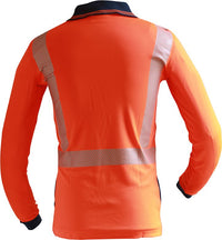 Thumbnail for Caution D/N L/S Segmented Tape Microfibre Polo