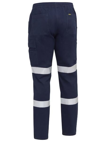 Bisley Taped Biomotion Stretch Cotton Drill Elastic Waist Cargo Work Pant - Kiwi Workgear