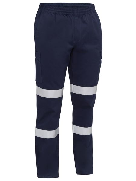 Bisley Taped Biomotion Stretch Cotton Drill Elastic Waist Cargo Work Pant - Kiwi Workgear