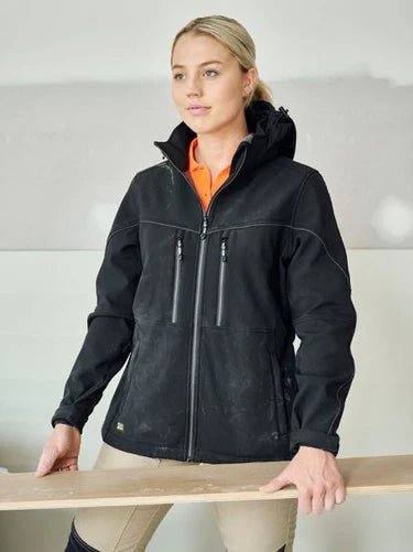 Bisley Women's Flex & Move Hooded Soft Shell Jacket - Kiwi Workgear