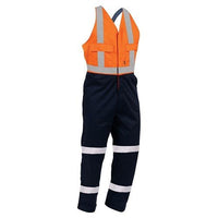 Thumbnail for Bison Overall Workzone Easy Action Cotton Zip Taped ORANGE/NAVY - Kiwi Workgear