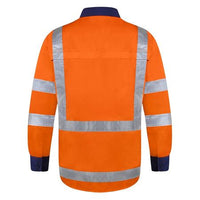 Thumbnail for Bison Shirt TTMC Lightweight Cotton Orange - Kiwi Workgear