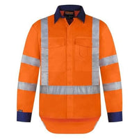 Thumbnail for Bison Shirt TTMC Lightweight Cotton Orange - Kiwi Workgear