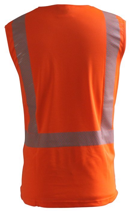 Caution D/N H Back Singlets - Segmented - Kiwi Workgear