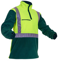 Thumbnail for Caution Hi - Vis D/N Polar Fleece 1/2 Zip Tunic - 380gsm - Kiwi Workgear