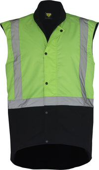 Thumbnail for Caution Oilskin D/N Sleeveless Vest - Kiwi Workgear