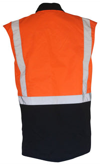 Thumbnail for Caution Oilskin D/N Sleeveless Vest - Kiwi Workgear