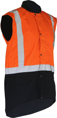 Thumbnail for Caution Oilskin D/N Sleeveless Vest - Kiwi Workgear