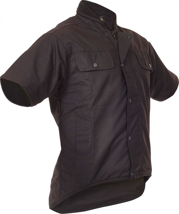 Caution Oilskin Short Sleeve Vest - Brown - Kiwi Workgear