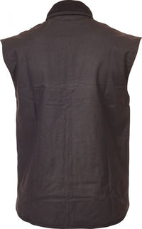 Thumbnail for Caution Oilskin Sleeveless Vest - Brown - Kiwi Workgear