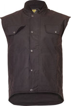 Load image into Gallery viewer, Caution Oilskin Sleeveless Vest - Brown - Kiwi Workgear
