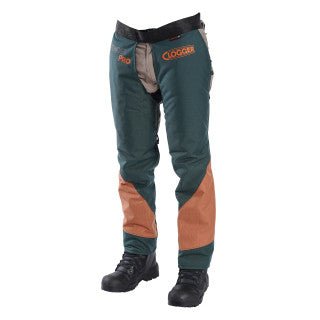 Clogger DefenderPRO Tough Chainsaw Chaps Arborist Edition with 360 Calf Protection Clipped - Kiwi Workgear