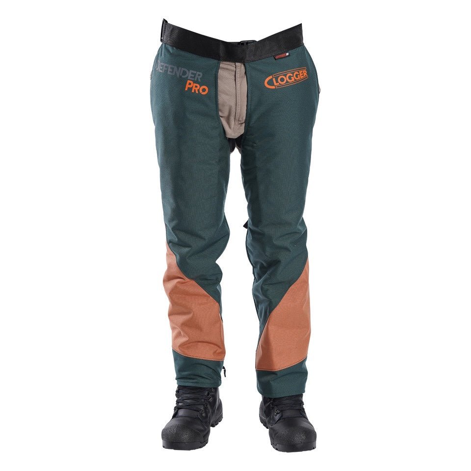 Clogger DefenderPRO Tough Chainsaw Chaps Arborist Edition with 360 Calf Protection Clipped - Kiwi Workgear