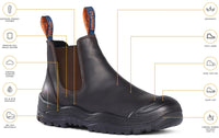 Thumbnail for Mongrel Slip-on Safety Boot, Scuff Cap Claret