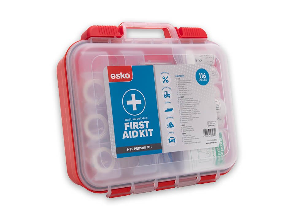 Esko First Aid Kit, 1 - 25 Person, 116pc - Kiwi Workgear