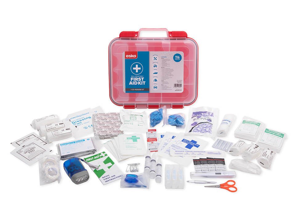 Esko First Aid Kit, 1 - 25 Person, 116pc - Kiwi Workgear