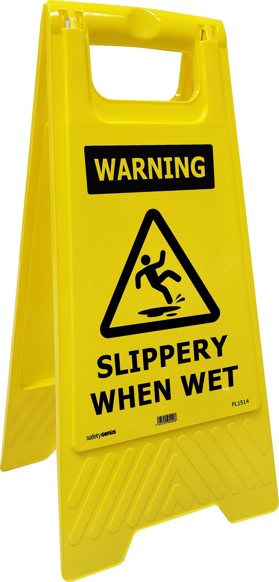 Free Standing Floor Sign - WARNING SLIPPERY SURFACE - 300 x 600mm - Kiwi Workgear