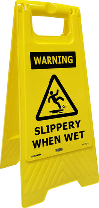 Thumbnail for Free Standing Floor Sign - WARNING SLIPPERY SURFACE - 300 x 600mm - Kiwi Workgear