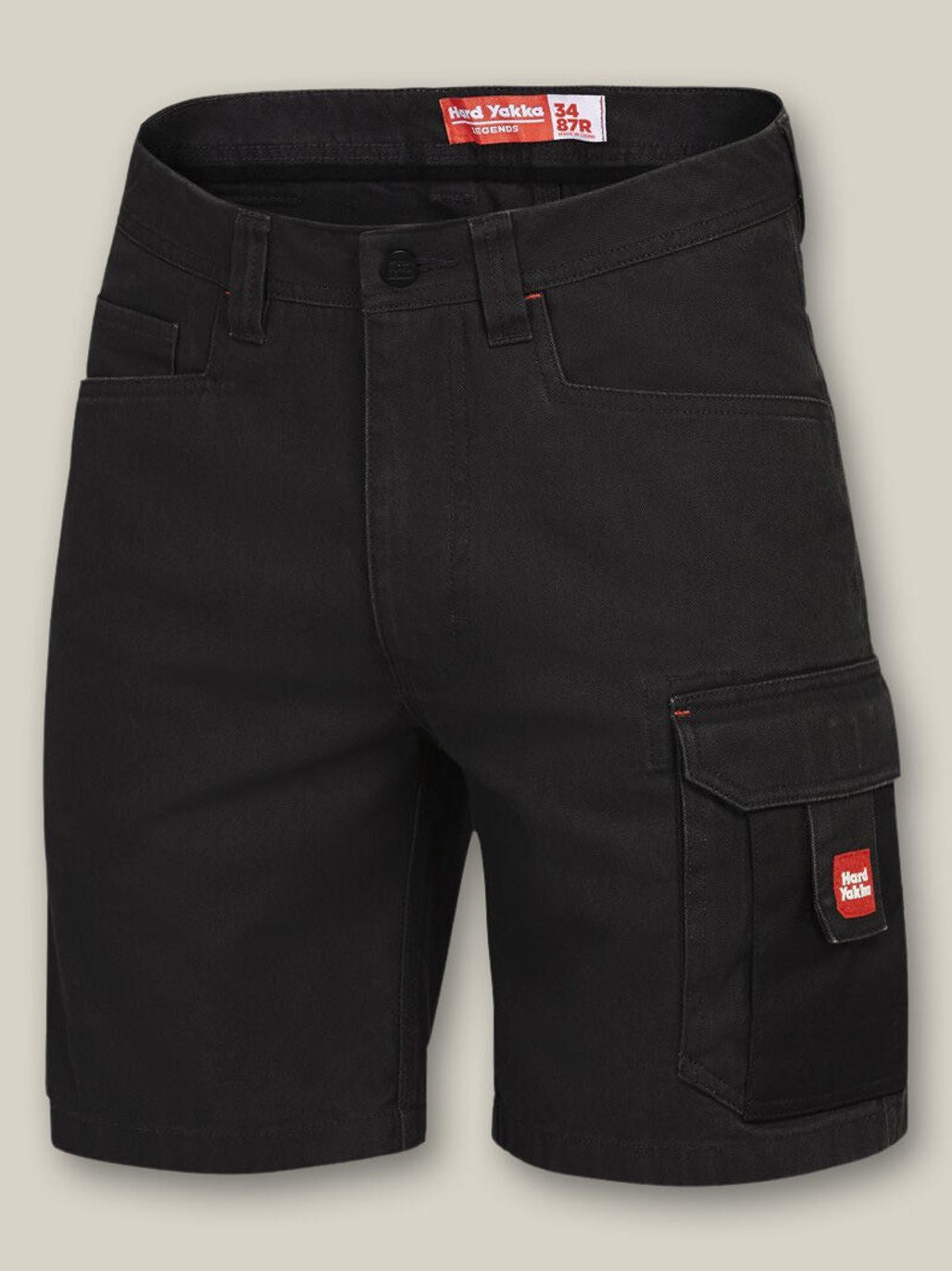 Hard Yakka Legends Relaxed Fit Cotton Work Cargo Shorts - Kiwi Workgear
