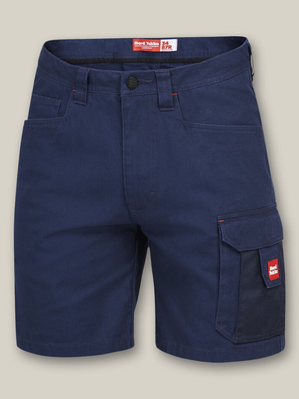 Hard Yakka Legends Relaxed Fit Cotton Work Cargo Shorts - Kiwi Workgear
