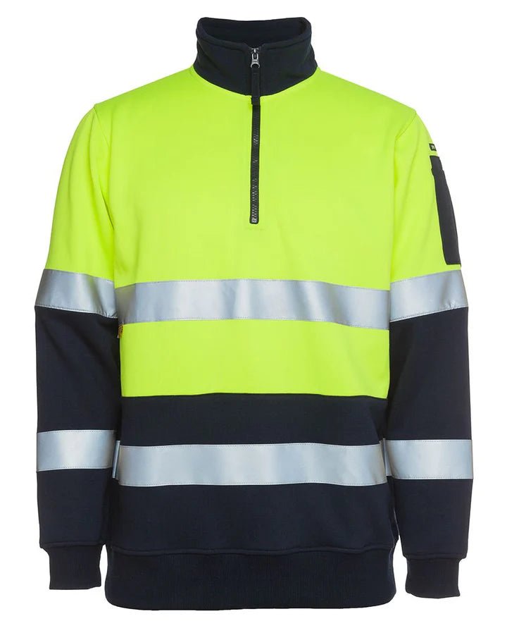 JB's BIOMOTION (D+N) ½ ZIP FLEECY SWEAT 3M TAPE - Kiwi Workgear