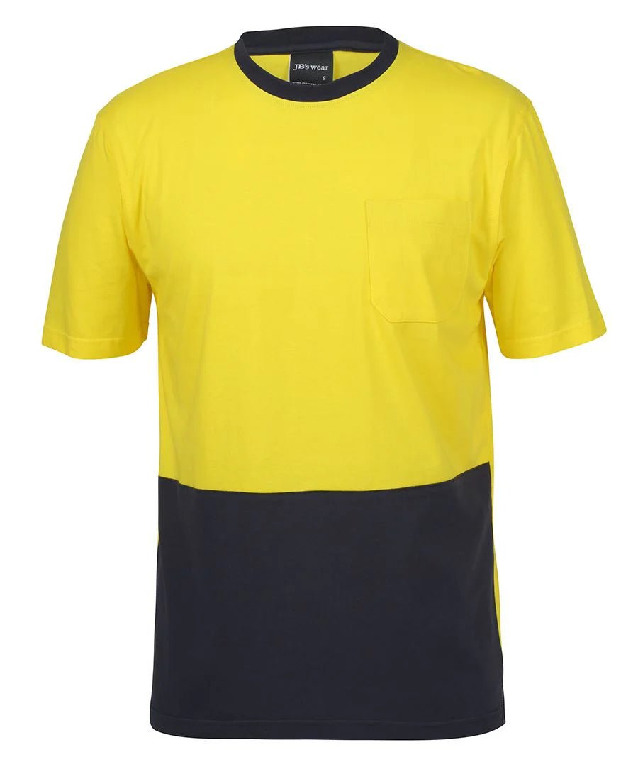 JB'S HI - VIS CREW NECK COTTON T - SHIRT - Kiwi Workgear