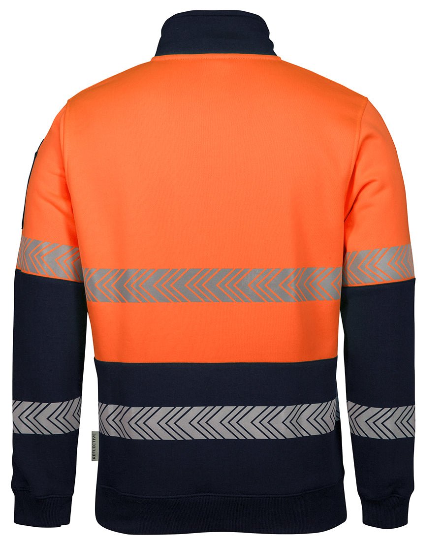 JB'S HI VIS ½ Zip Segmented Tape Fleecy - Kiwi Workgear