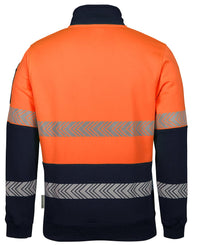 Thumbnail for JB'S HI VIS ½ Zip Segmented Tape Fleecy - Kiwi Workgear