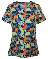 Thumbnail for JB's Ladies Scrub Top Printed - Kiwi Workgear