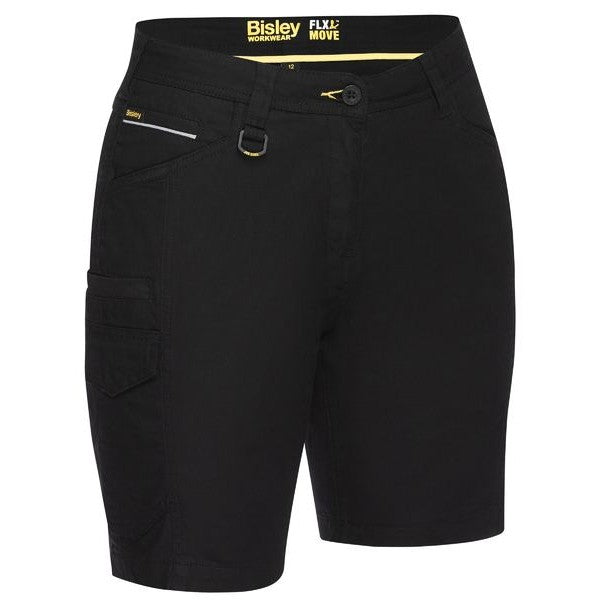 Bisley Women's Flex & Move Cargo Shorts - Workwear NZ | Womens Cargo Shorts