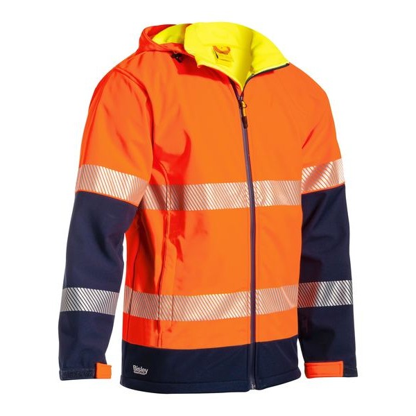 Bisley Ripstop Bonded Day/Night Fleece Jacket - Hi Vis | Hi Vis Jackets NZ