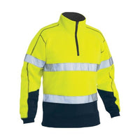 Thumbnail for Bisley Taped Hi-Vis 1/4 Zip Fleece Pullover