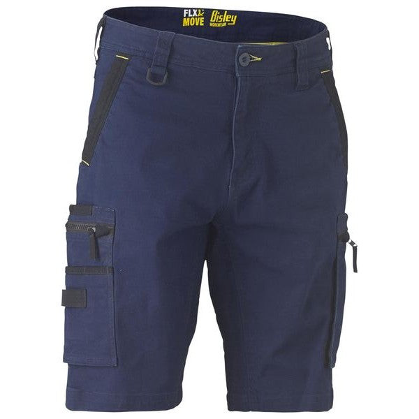Bisley Flex & Move Stretch Utility Zip Cargo Shorts | Work Shorts NZ