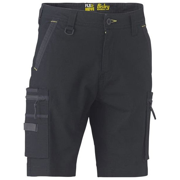 Bisley Flex & Move Stretch Utility Zip Cargo Shorts | Work Shorts NZ