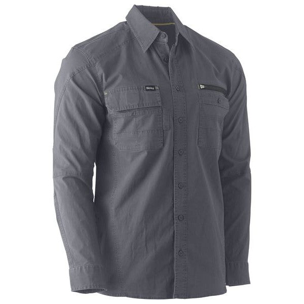 Bisley Flex & Move L/S Utility Work Shirt - Button Down | Button Down Shirts NZ