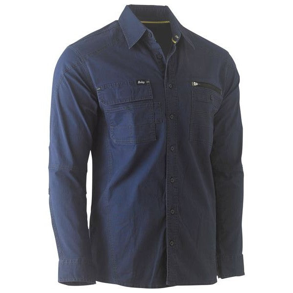Bisley Flex & Move L/S Utility Work Shirt - Button Down | Button Down Shirts NZ