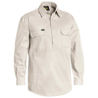 Thumbnail for Bisley Closed Front Lightweight Cotton Shirt - L/S | Button Down Shirts NZ