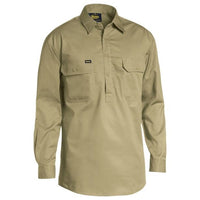 Thumbnail for Bisley Closed Front Lightweight Cotton Shirt - L/S | Button Down Shirts NZ