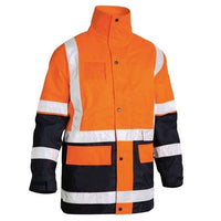 Thumbnail for Bisley Taped 5 in 1 Rain Jacket - Hi-Vis Waterproof Orange | Hi Vis Jackets NZ