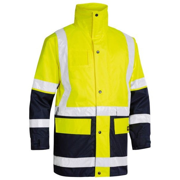Bisley Taped 5 in 1 Rain Jacket - Hi-Vis Waterproof Orange | Hi Vis Jackets NZ