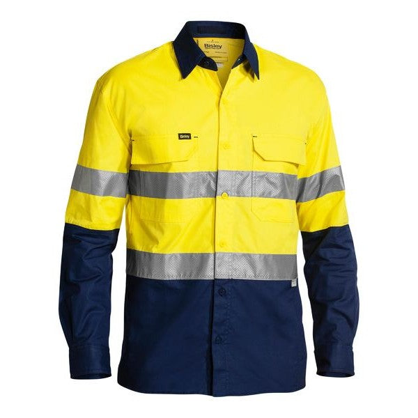 Bisley Hi Vis Day/Night Airflow Ripstop Shirt - Workwear | Button Down Shirts NZ