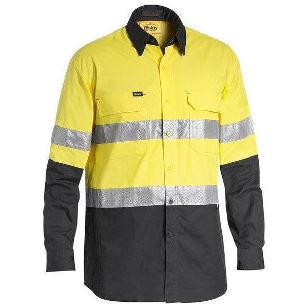 Bisley Hi Vis Day/Night Airflow Ripstop Shirt - Workwear | Button Down Shirts NZ