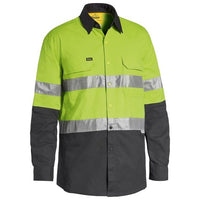 Thumbnail for Bisley Hi Vis Day/Night Airflow Ripstop Shirt - Workwear | Button Down Shirts NZ