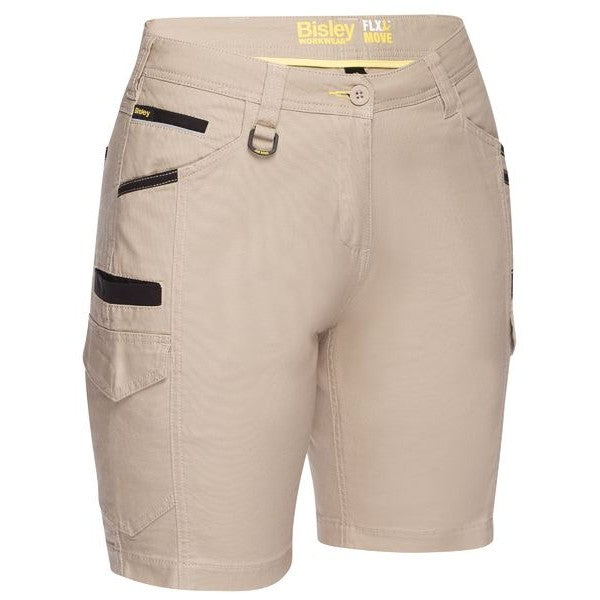 Bisley Women's Flex & Move Cargo Shorts - Workwear NZ | Womens Cargo Shorts