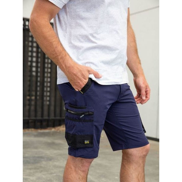 Bisley Flex & Move 4-Way Stretch Summer Cargo Shorts | Work Shorts NZ
